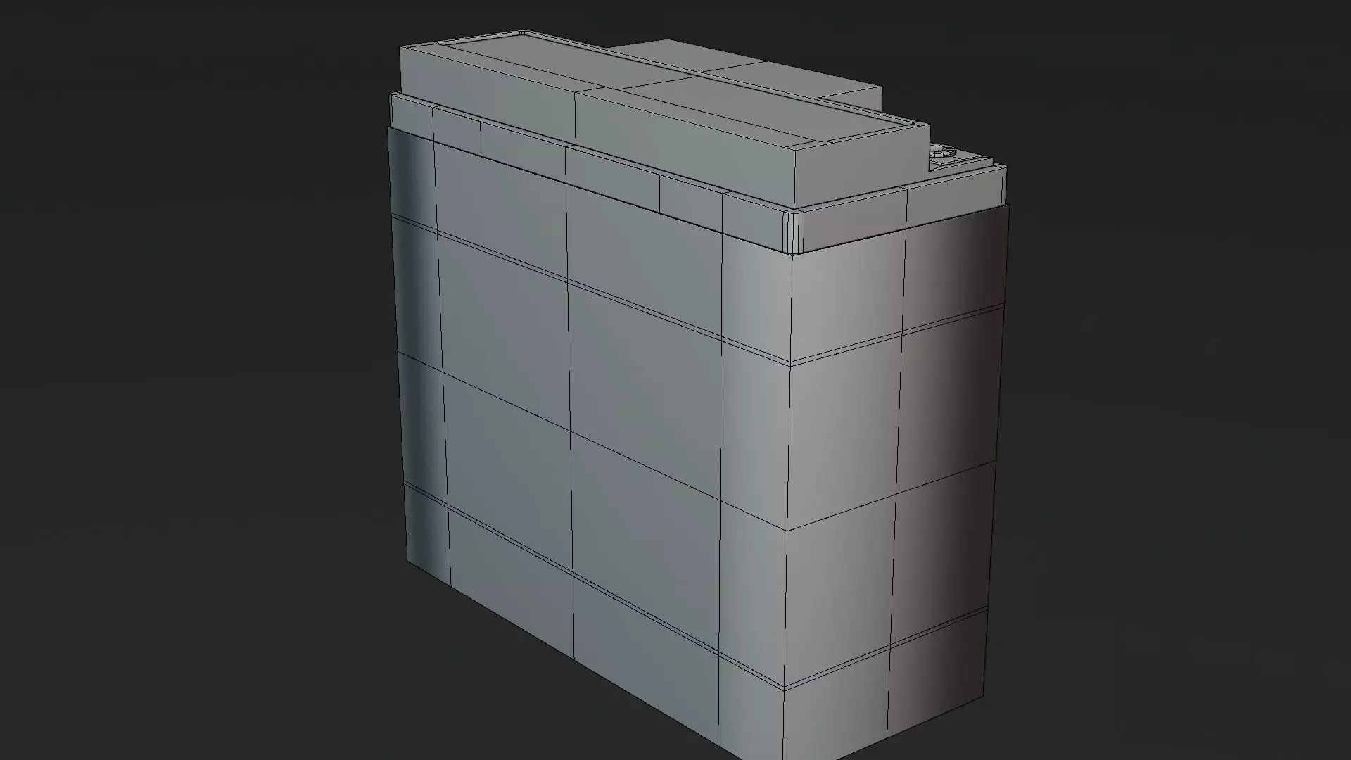 Battery 12V Low-poly 3D model_21