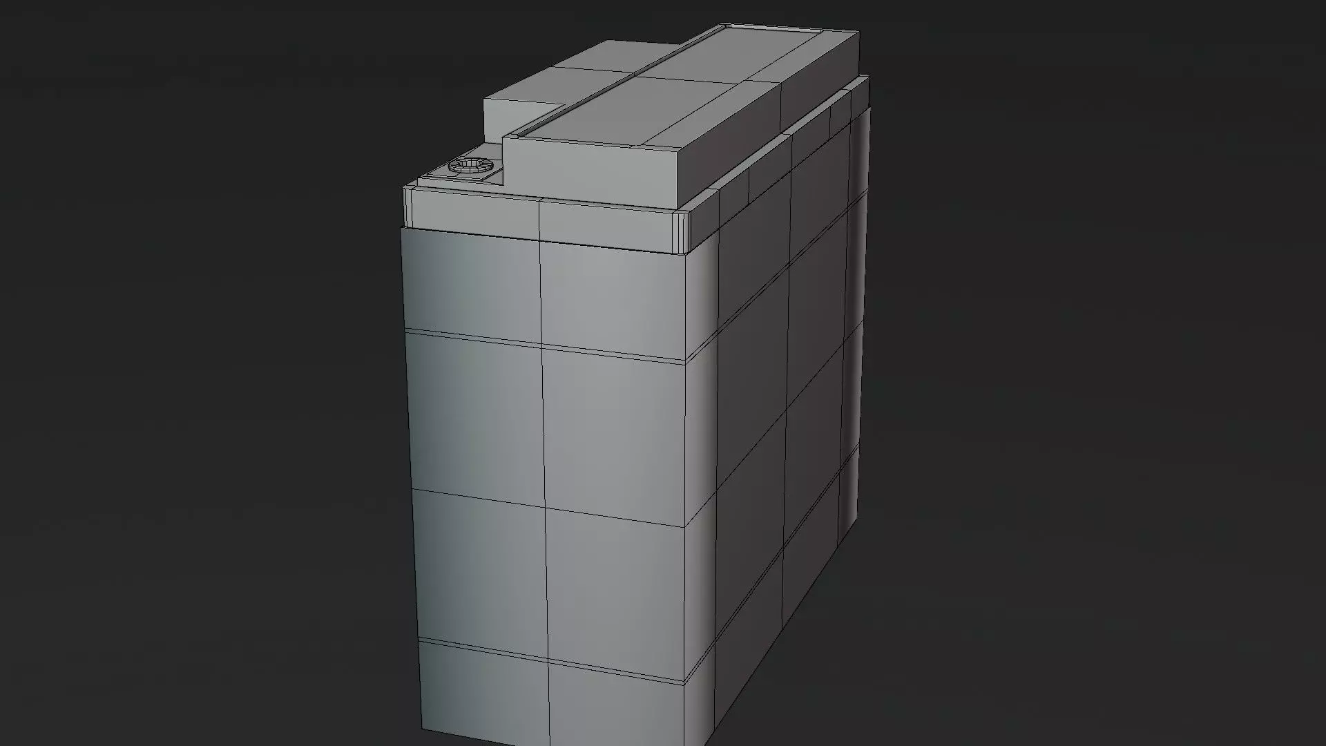 Battery 12V Low-poly 3D model_19