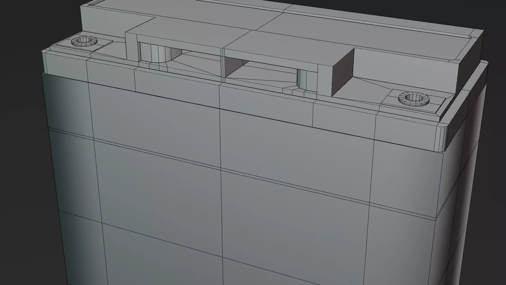 Battery 12V Low-poly 3D model_22