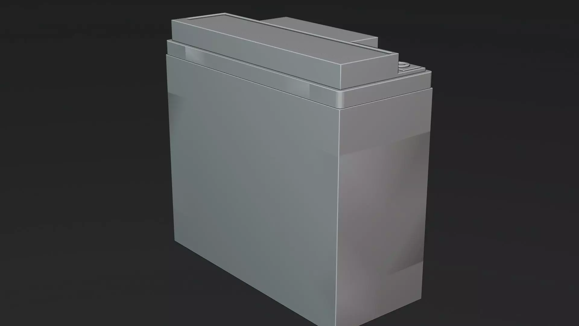 Battery 12V Low-poly 3D model_13