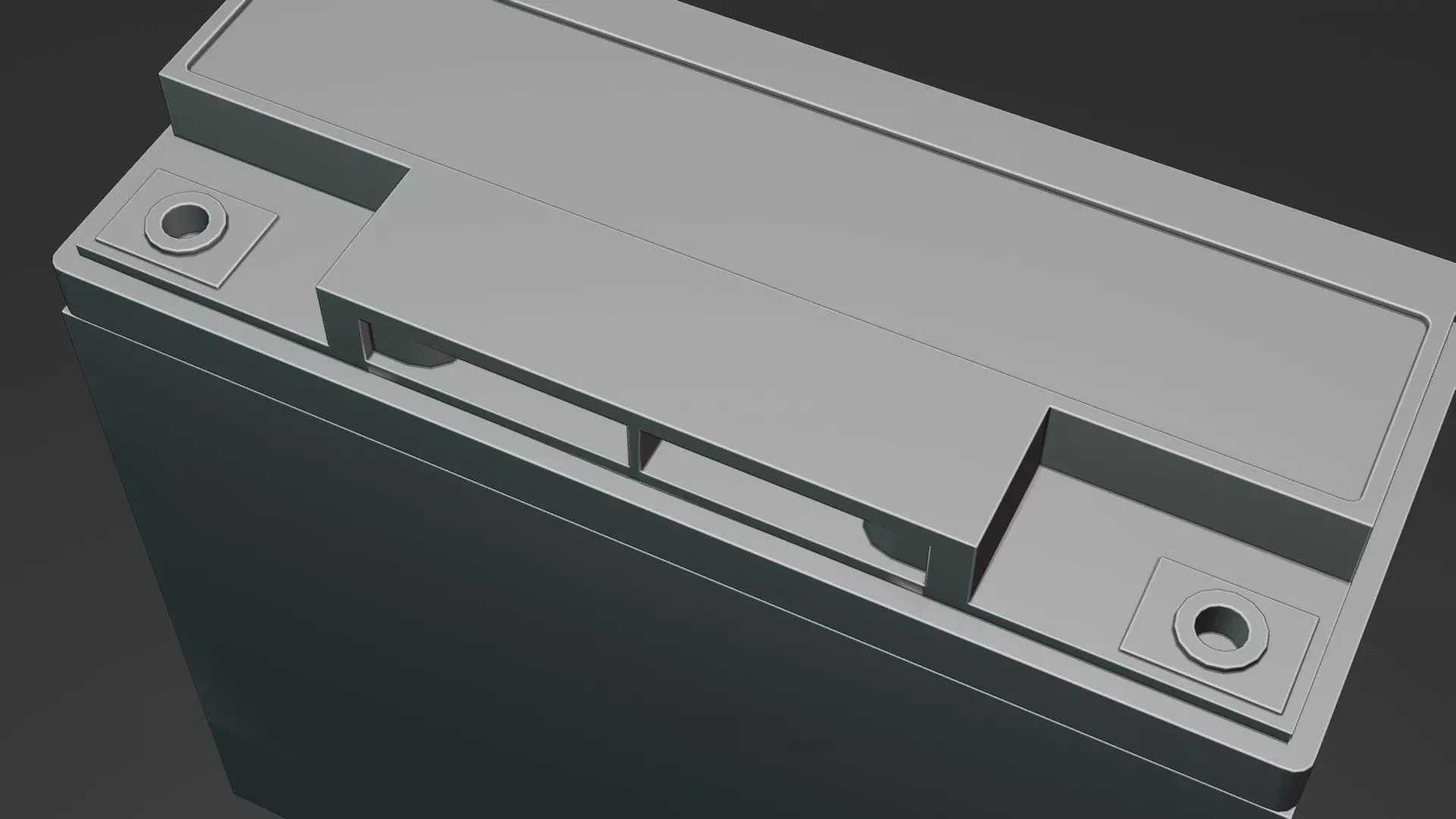 Battery 12V Low-poly 3D model_15