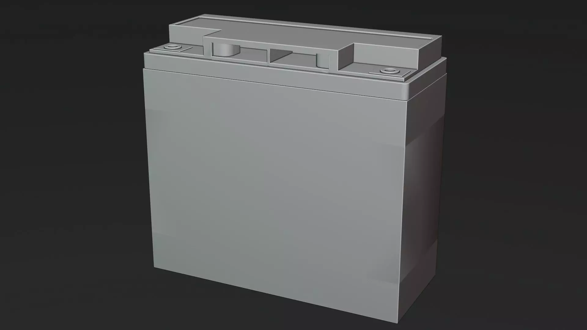 Battery 12V Low-poly 3D model_8
