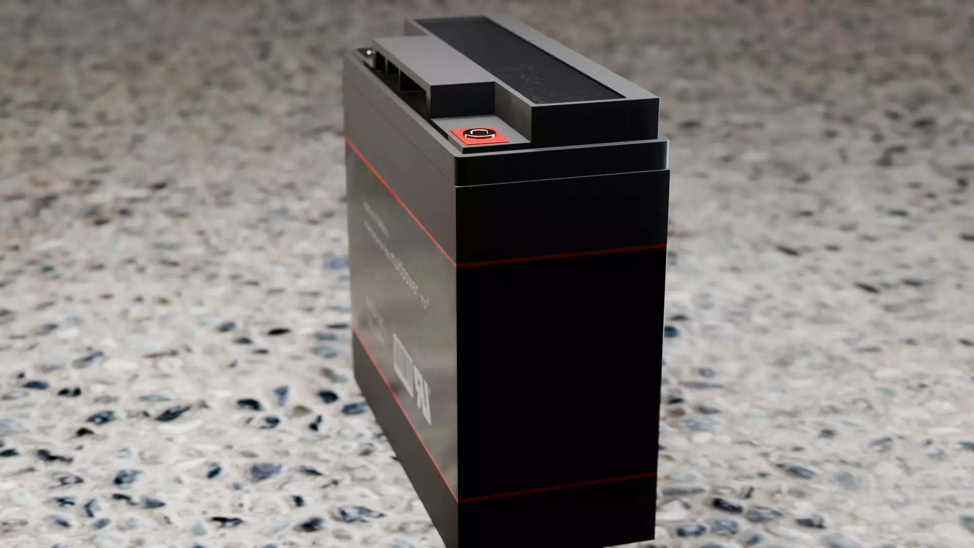 Battery 12V Low-poly 3D model_2