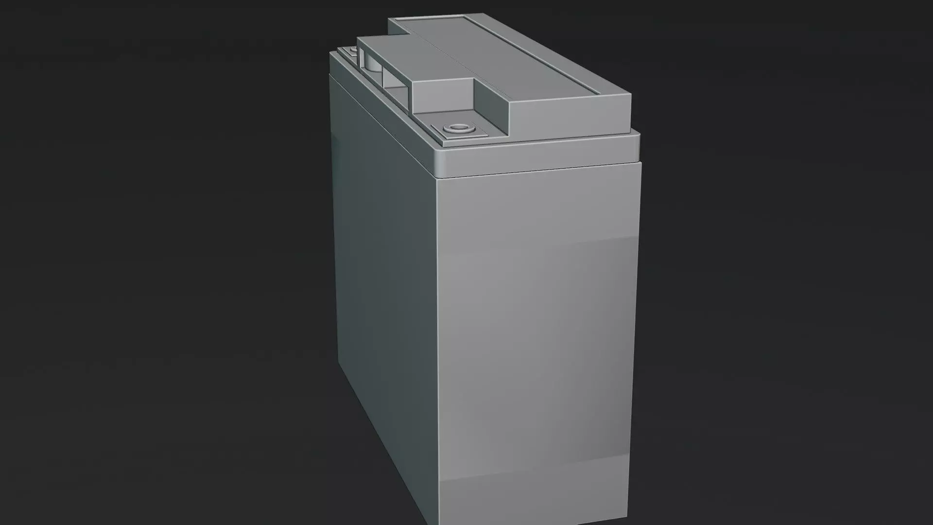 Battery 12V Low-poly 3D model_10