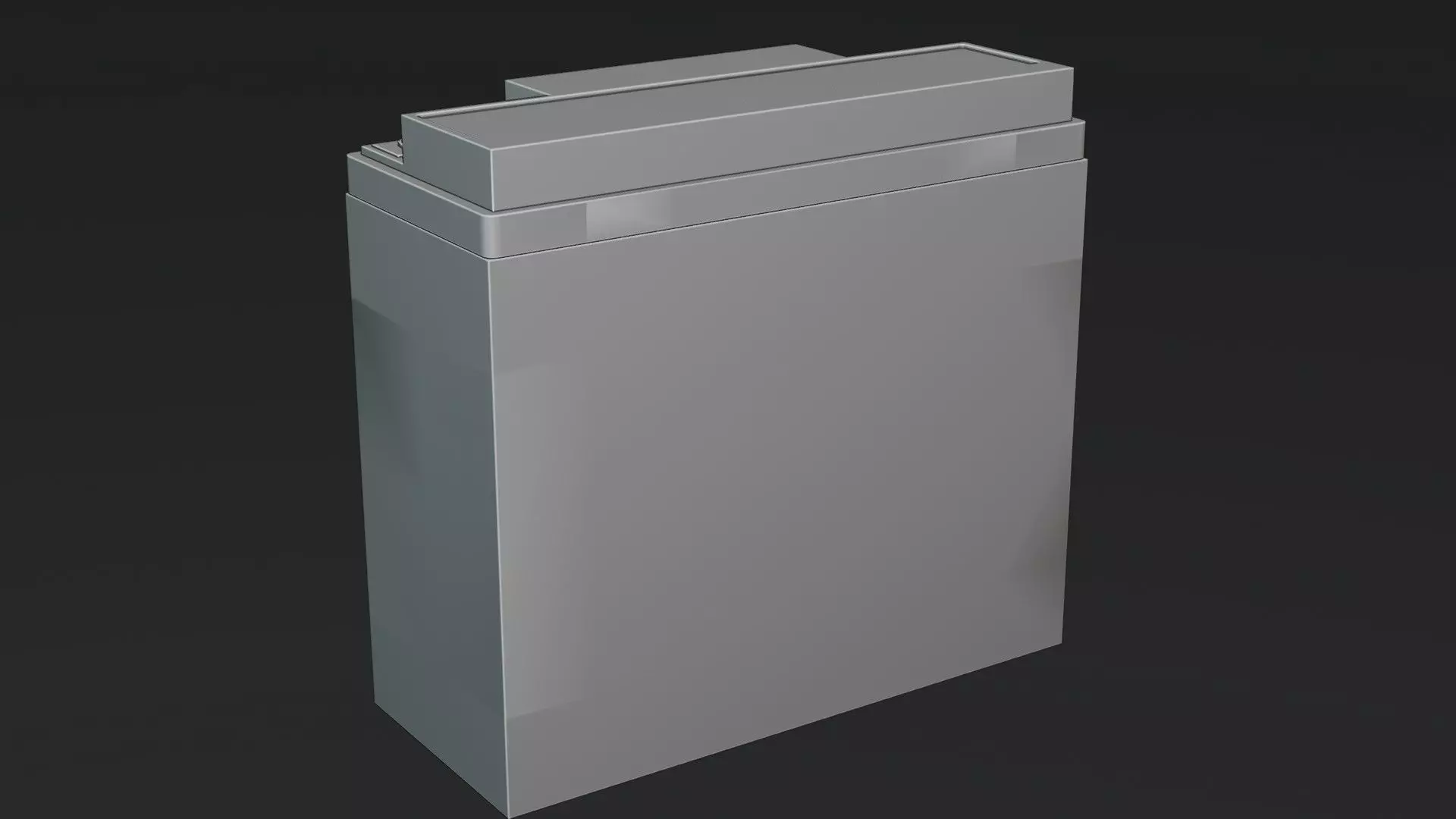 Battery 12V Low-poly 3D model_12