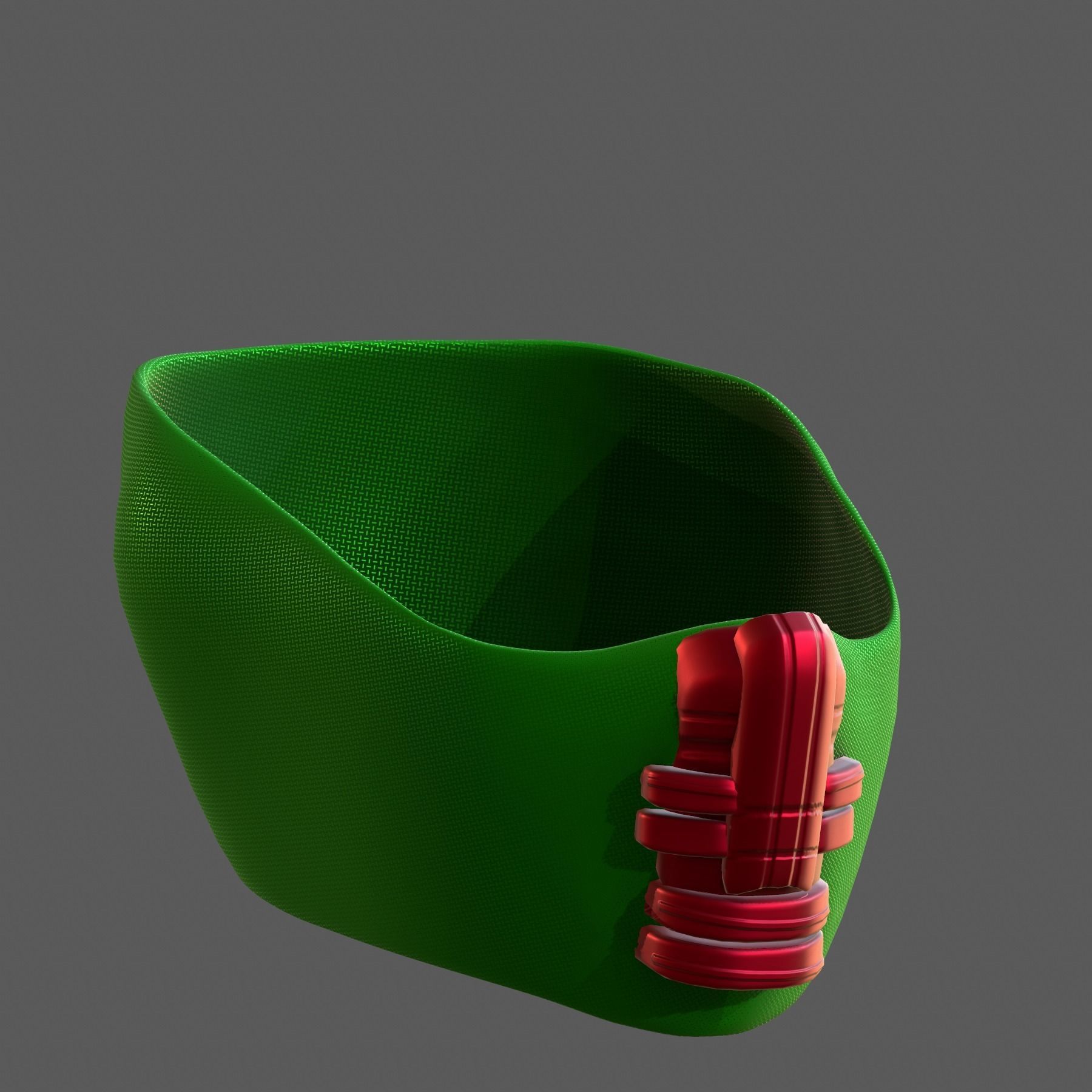 Gas mask helmet 3d model scifi Low-poly Low-poly 3D model_2