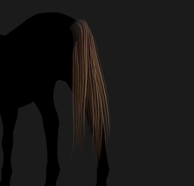 Game Asset PBR Texture 2 version horse Low-poly 3D model_19