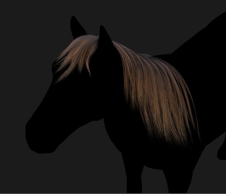 Game Asset PBR Texture 2 version horse Low-poly 3D model_18
