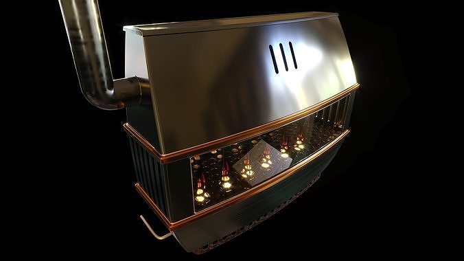 Vintage Large Petroleum Heater 3D model