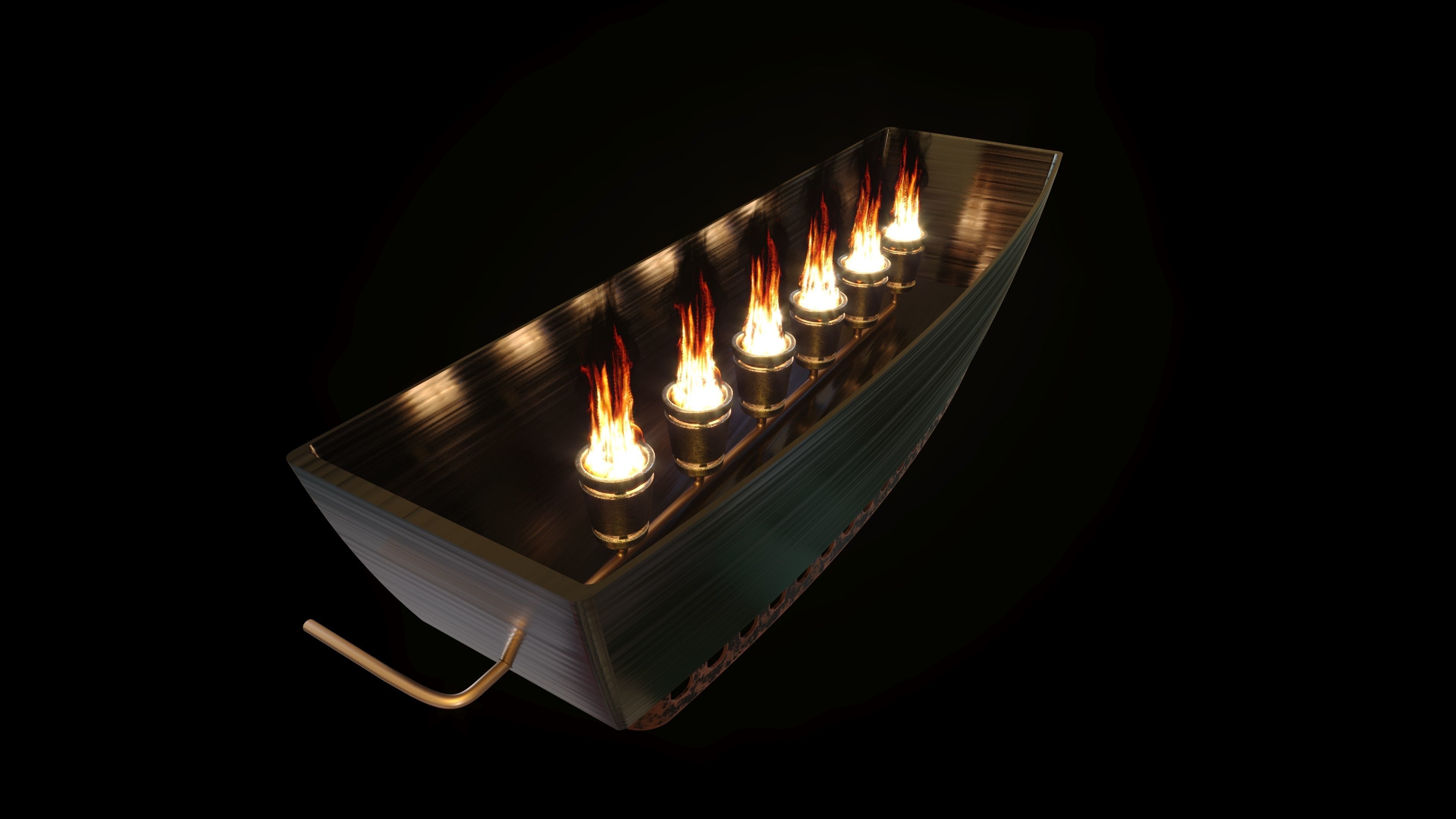 Vintage Large Petroleum Heater 3D model_4