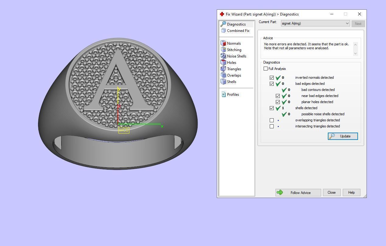 Signet ring with letter A 3D print model_19