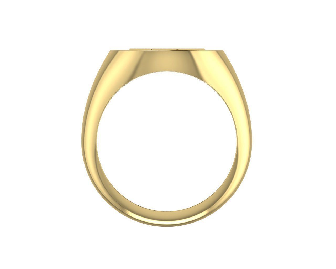 Signet ring with letter A 3D print model_2