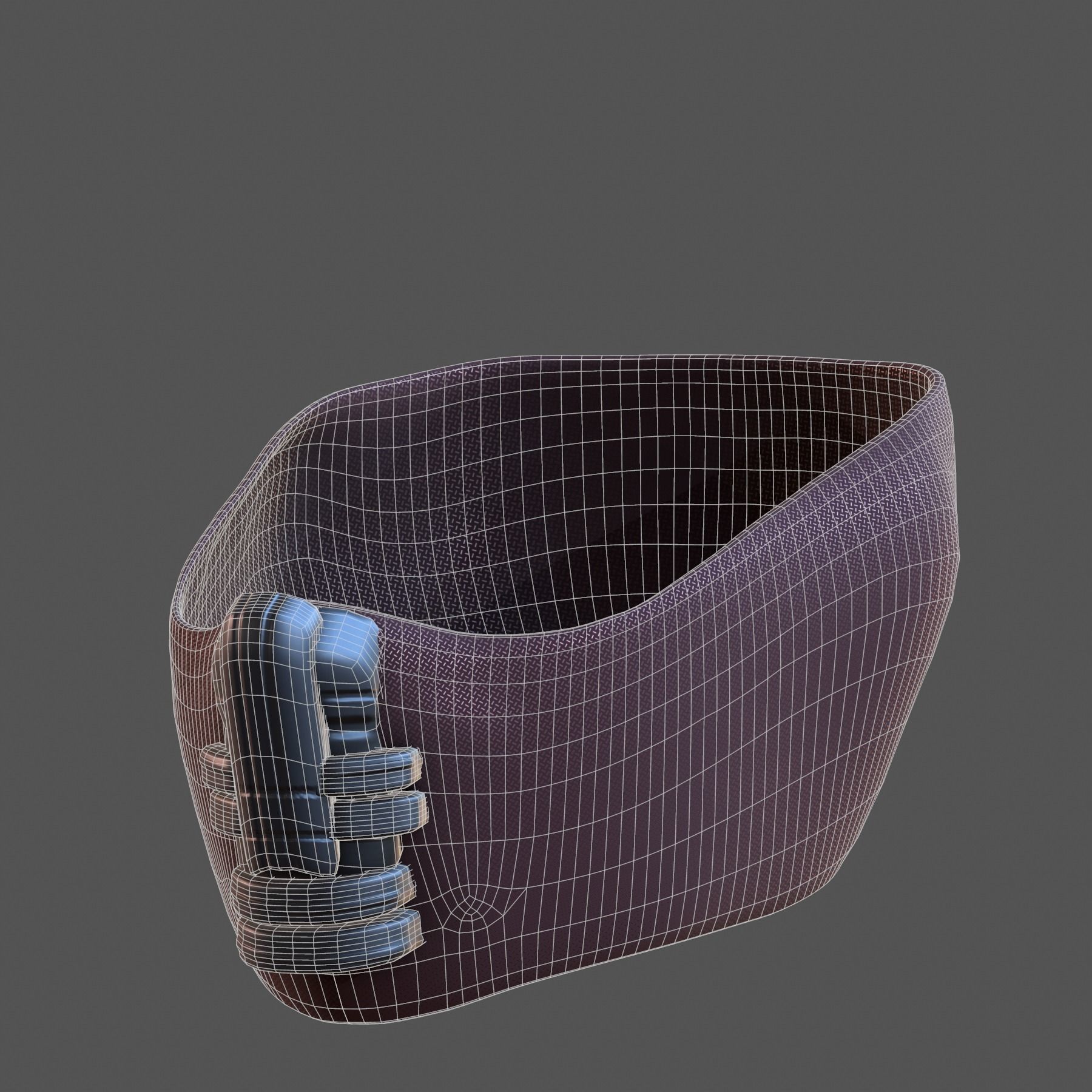 Gas mask helmet 3d model scifi Low-poly Low-poly 3D model_7