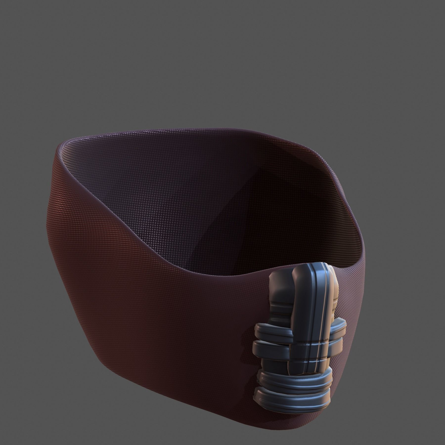 Gas mask helmet 3d model scifi Low-poly Low-poly 3D model_3