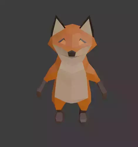Low Poly Fox polygonal