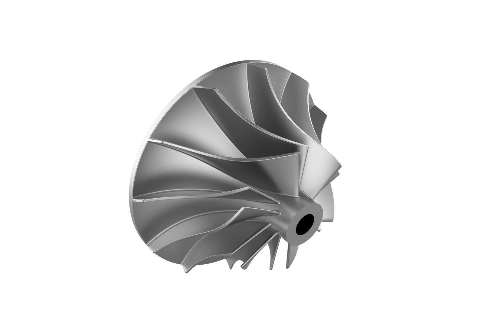 Turbocharger inlet compressor 3D print model_10