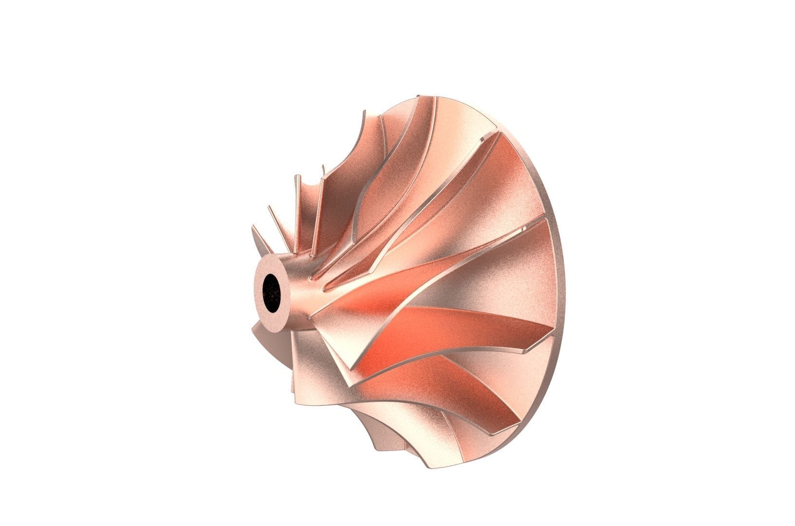 Turbocharger inlet compressor 3D print model_22