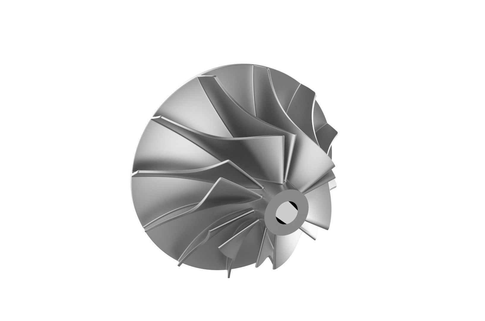 Turbocharger inlet compressor 3D print model_1