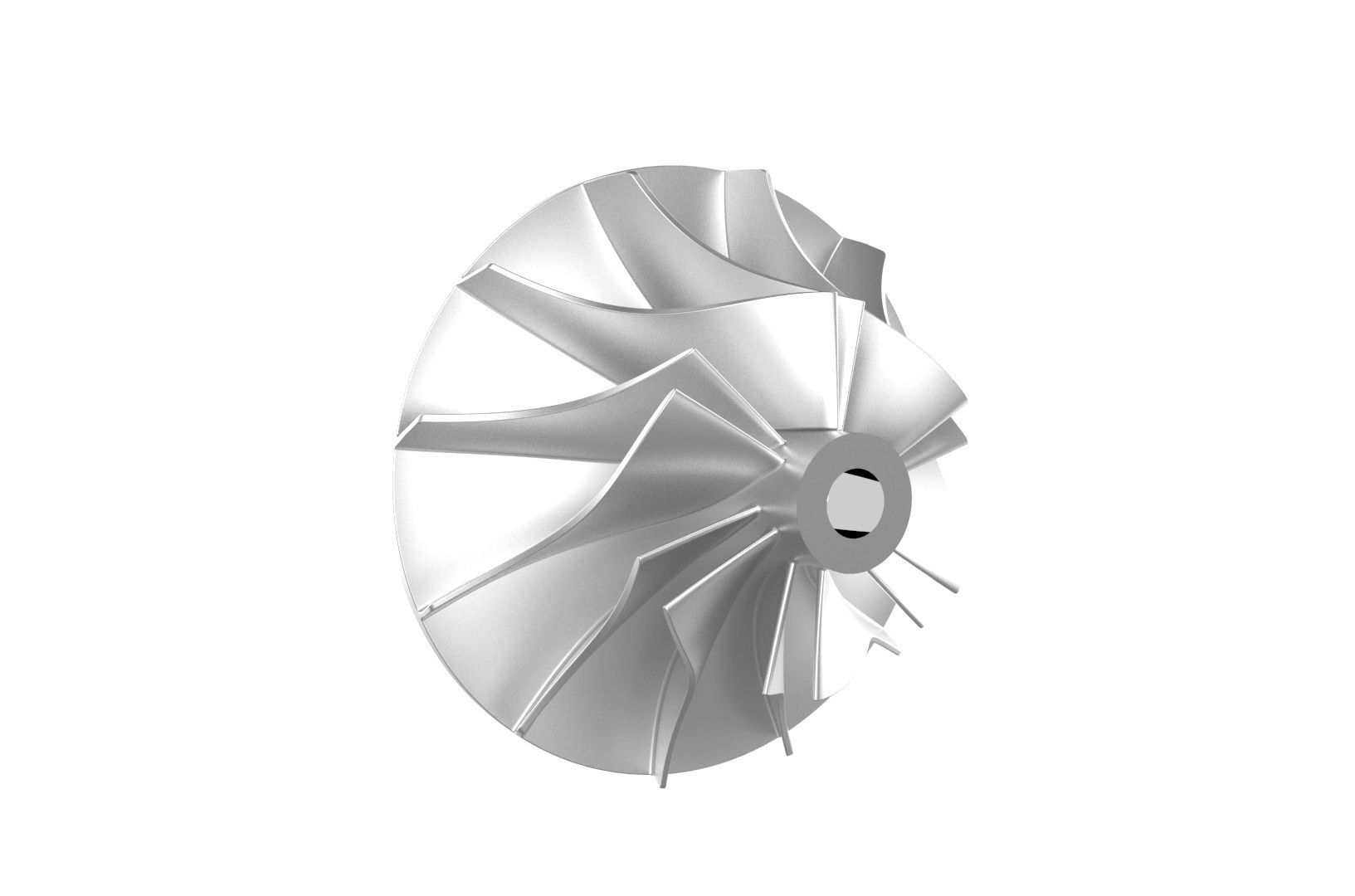 Turbocharger inlet compressor 3D print model_13