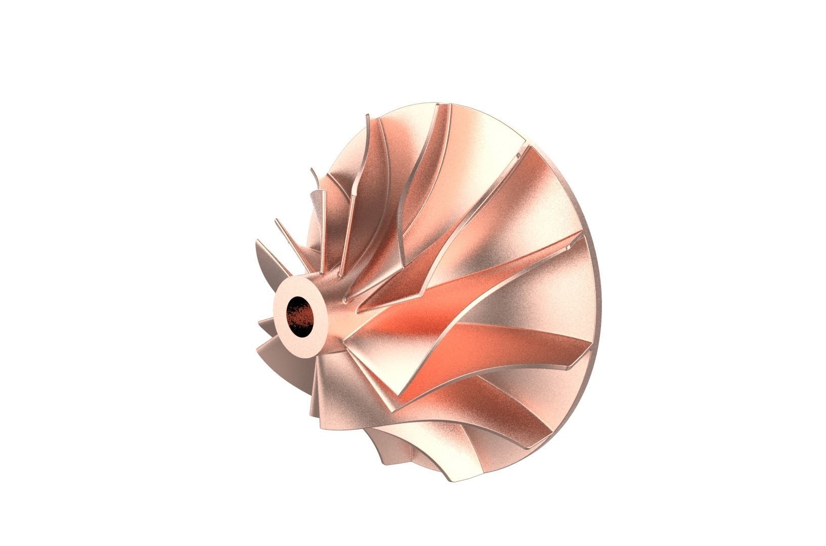 Turbocharger inlet compressor 3D print model_24