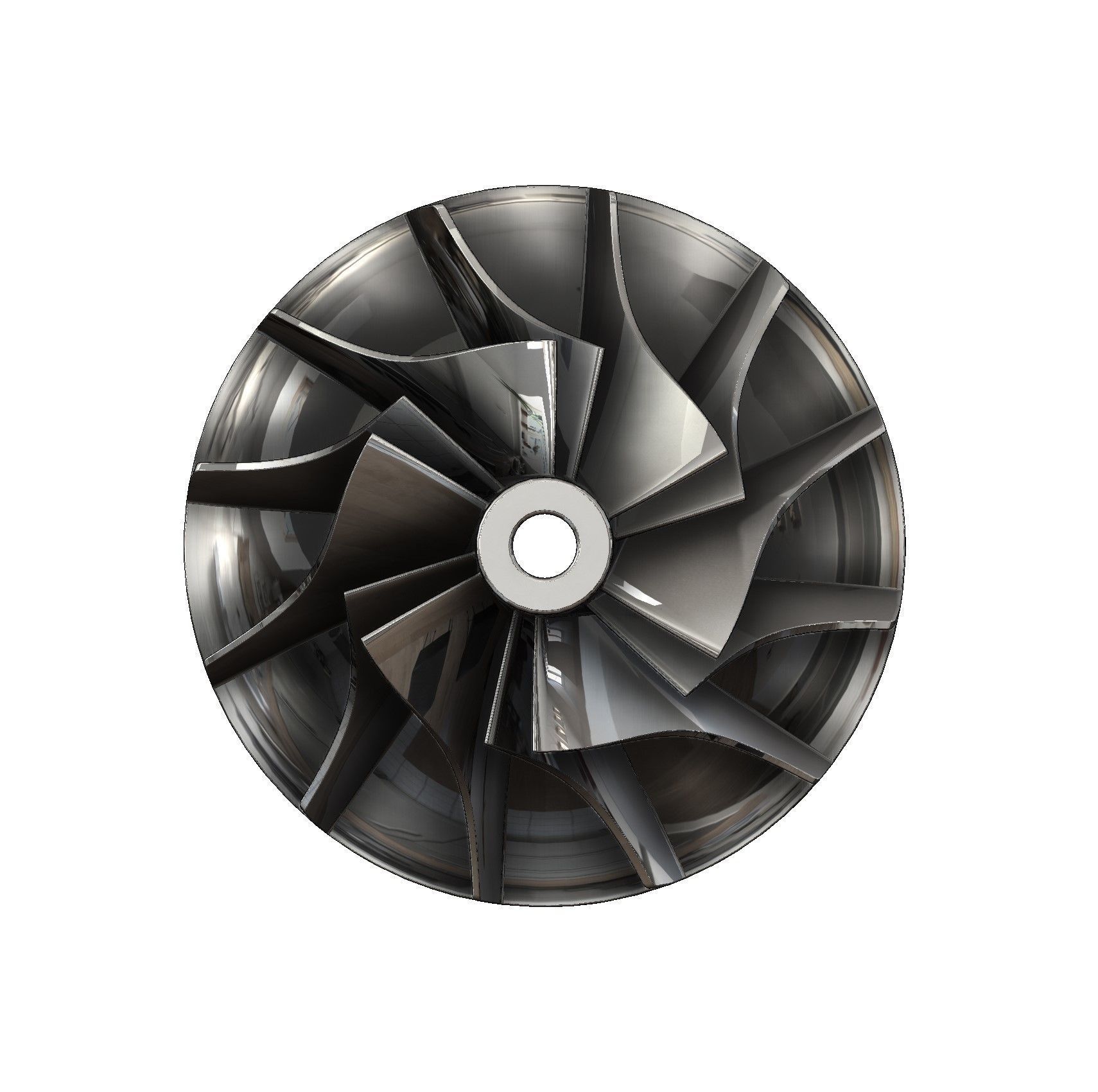 Turbocharger inlet compressor 3D print model_30