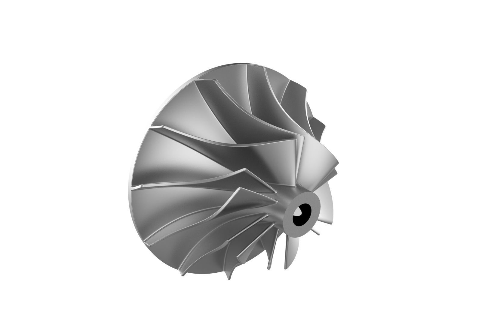 Turbocharger inlet compressor 3D print model_2