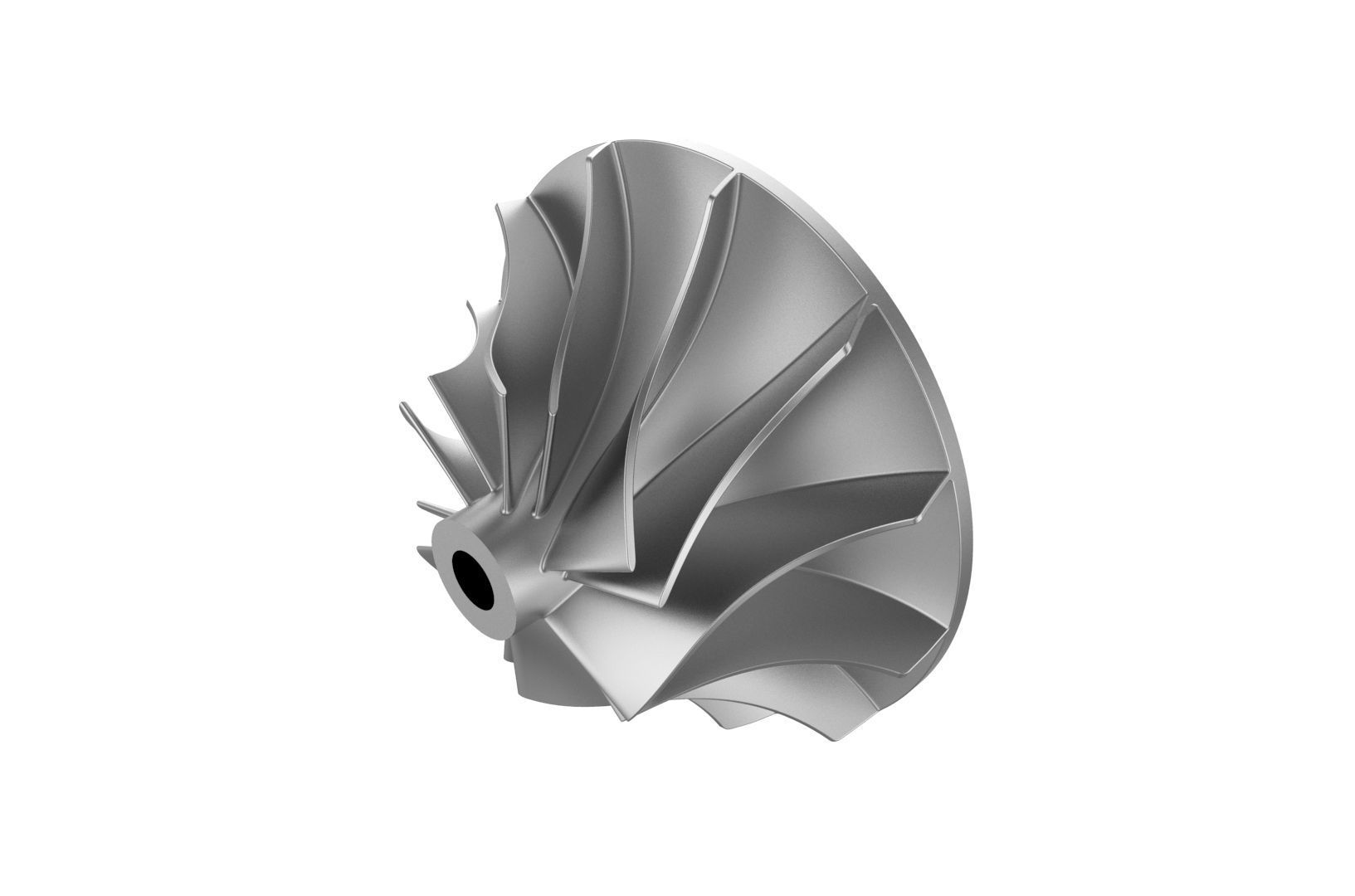 Turbocharger inlet compressor 3D print model_26