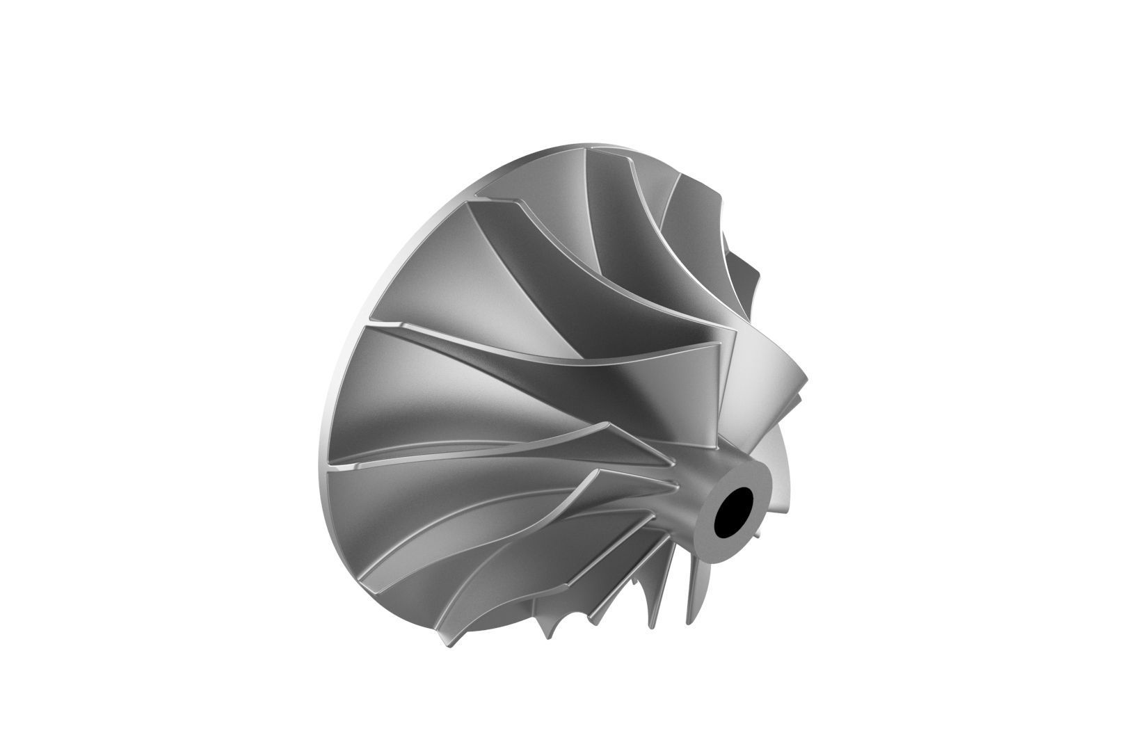 Turbocharger inlet compressor 3D print model_5