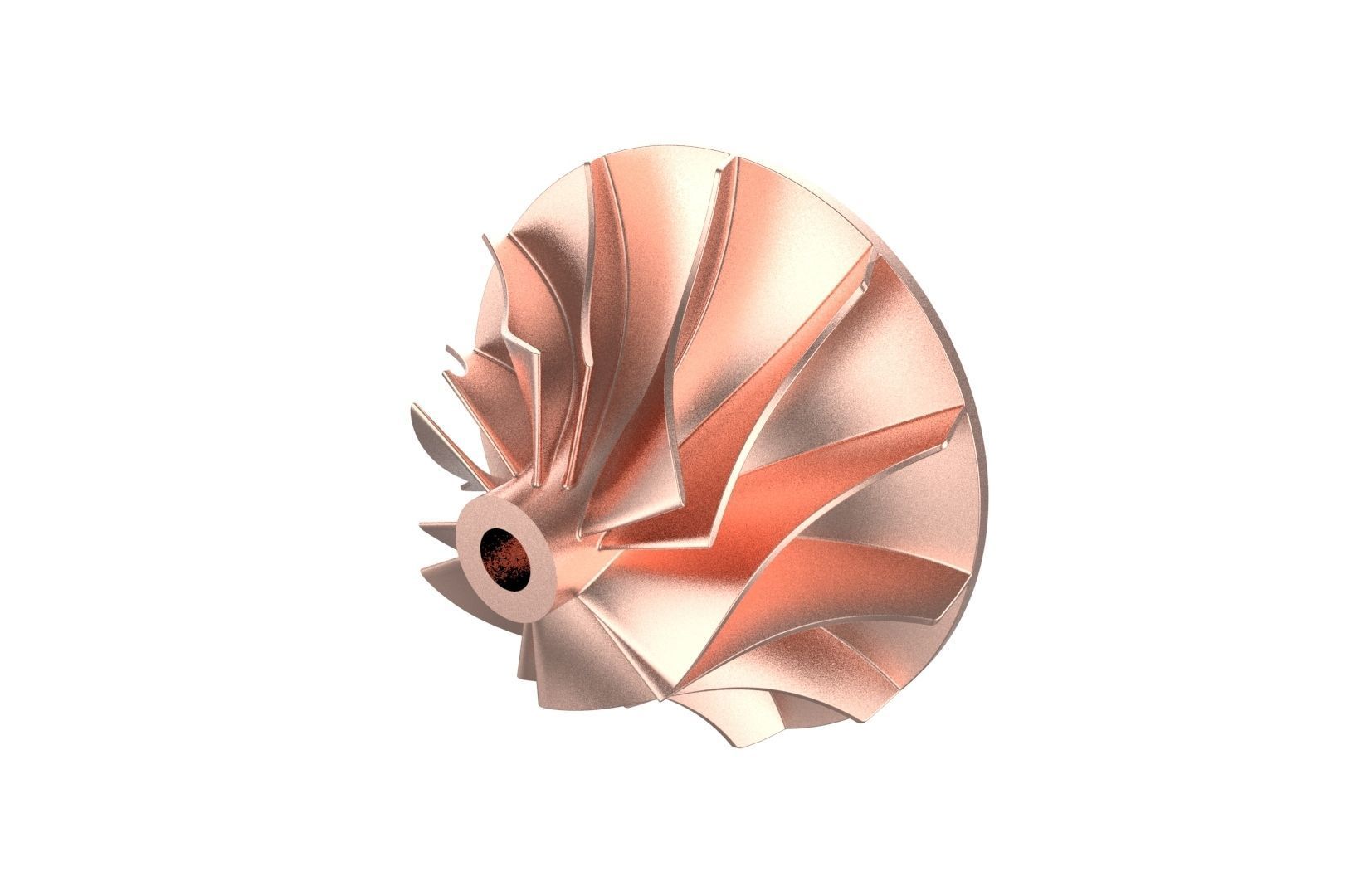 Turbocharger inlet compressor 3D print model_20