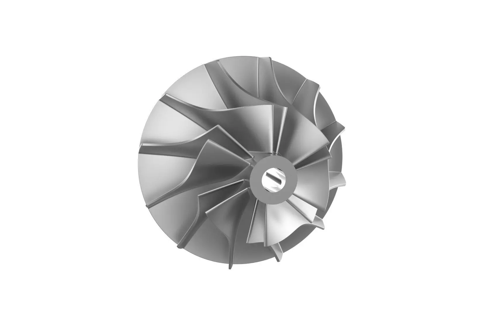 Turbocharger inlet compressor 3D print model_0