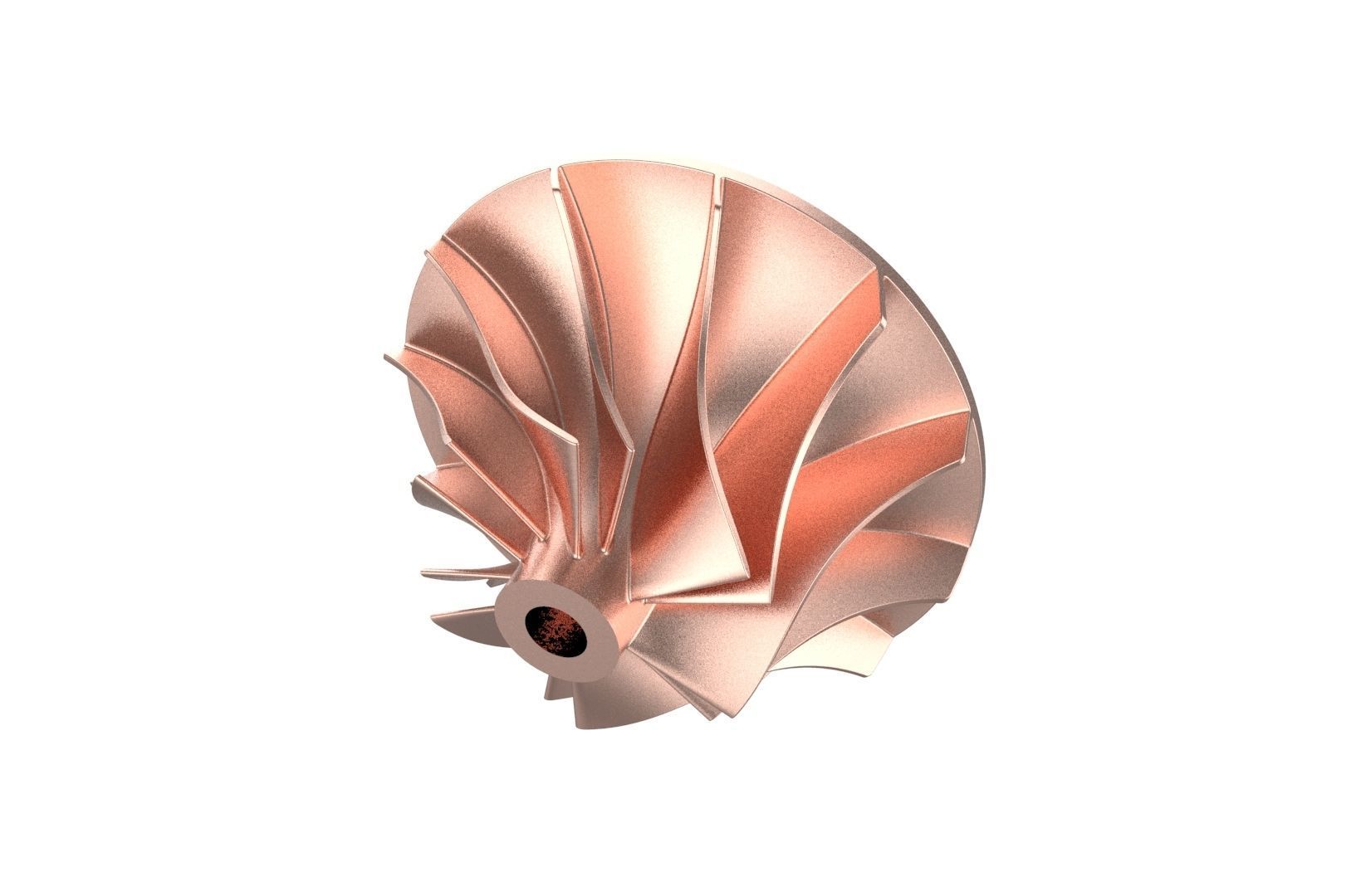 Turbocharger inlet compressor 3D print model_23