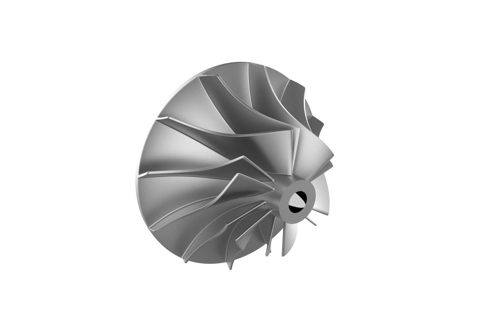 Turbocharger inlet compressor 3D print model_25