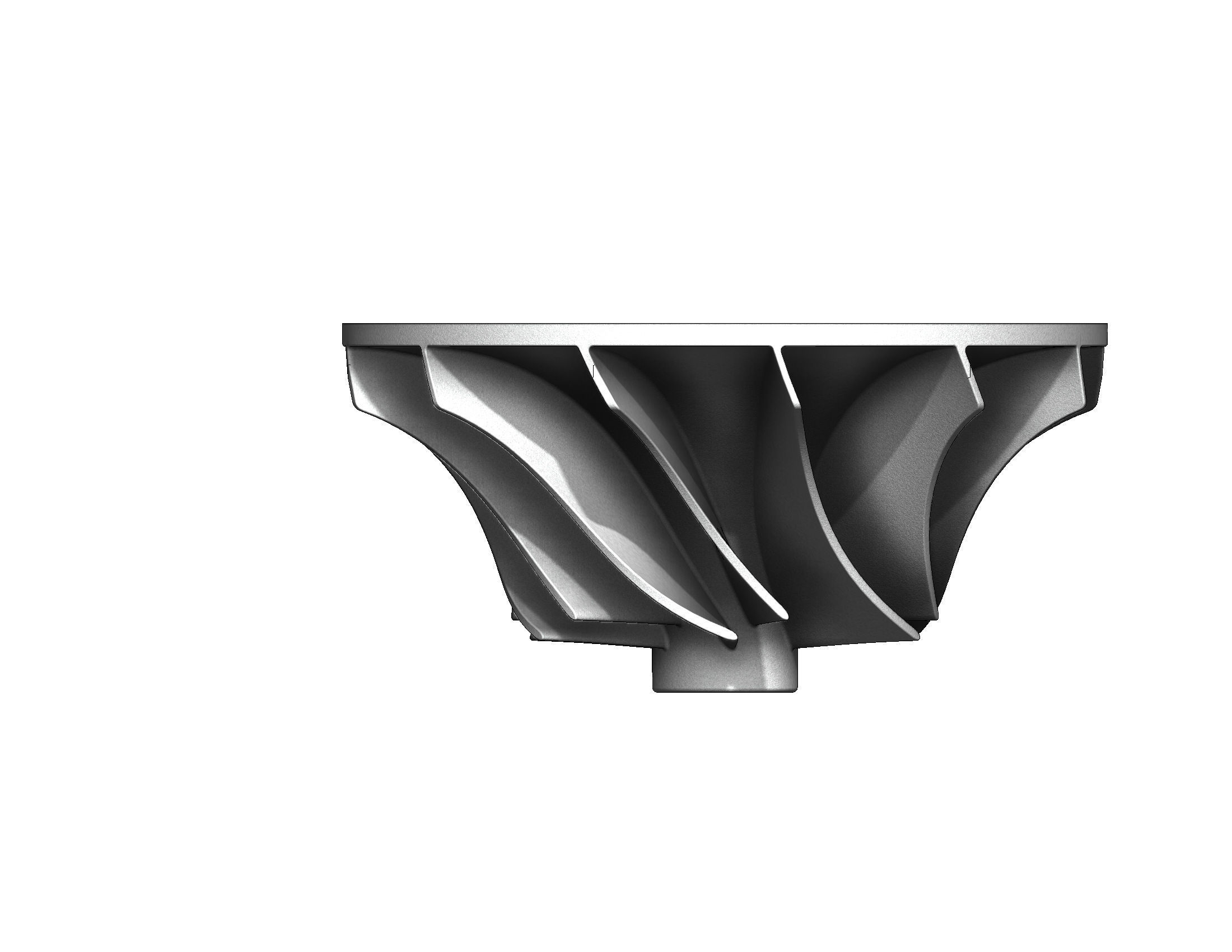 Turbocharger inlet compressor 3D print model_36
