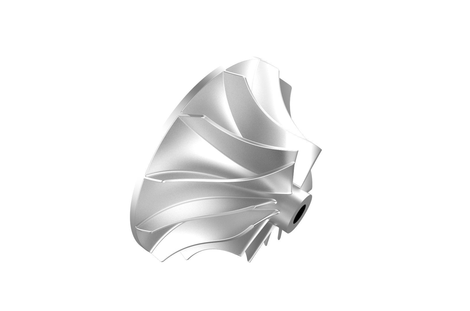 Turbocharger inlet compressor 3D print model_3