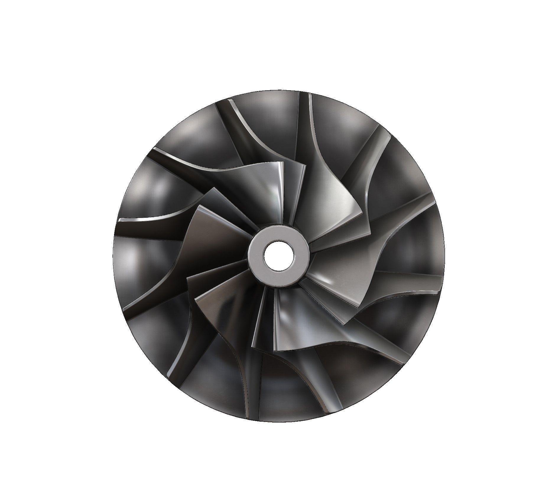 Turbocharger inlet compressor 3D print model_28