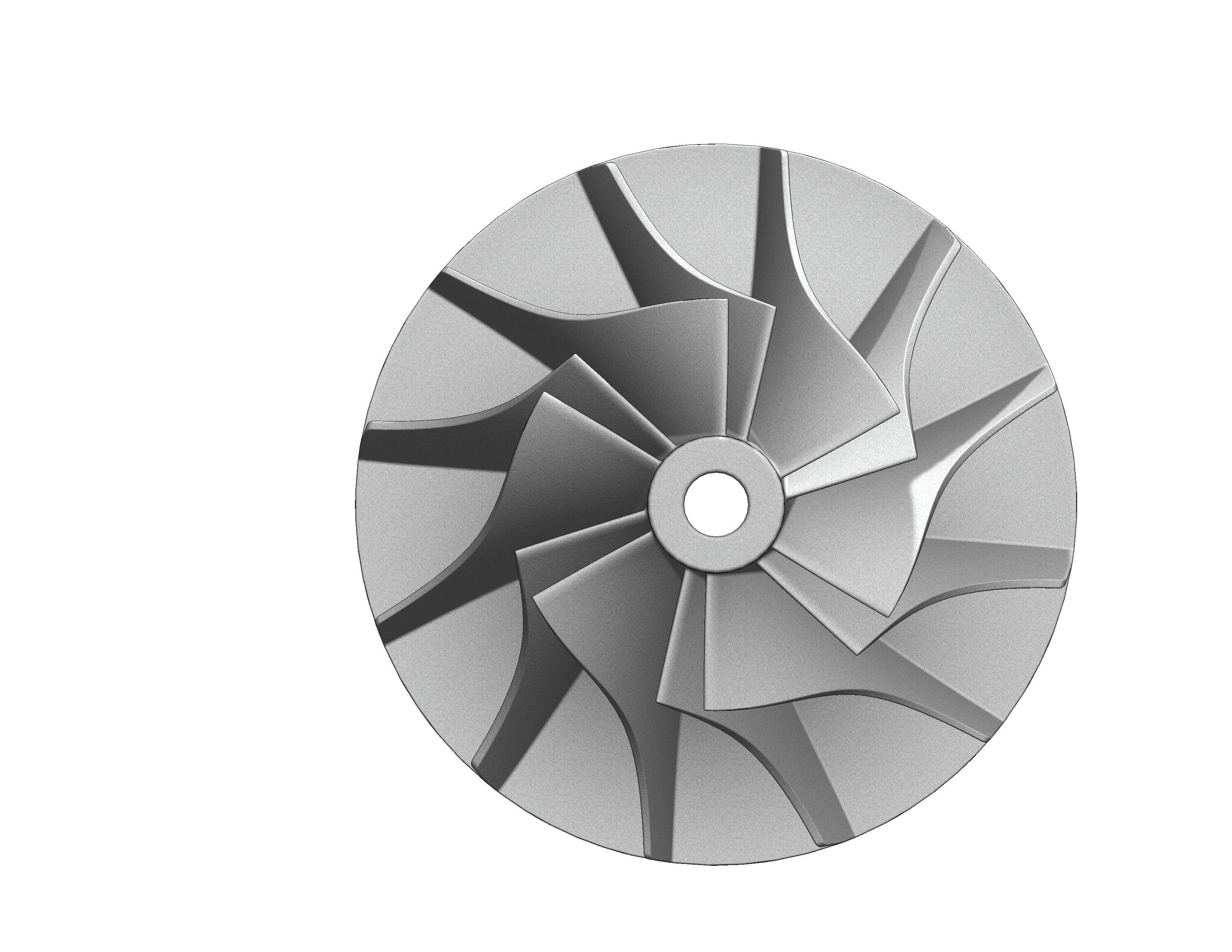 Turbocharger inlet compressor 3D print model_39