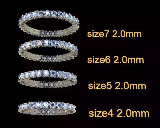 Diamond Infinity Wedding Band or Fashion Band Mix Size 4 5 6 7