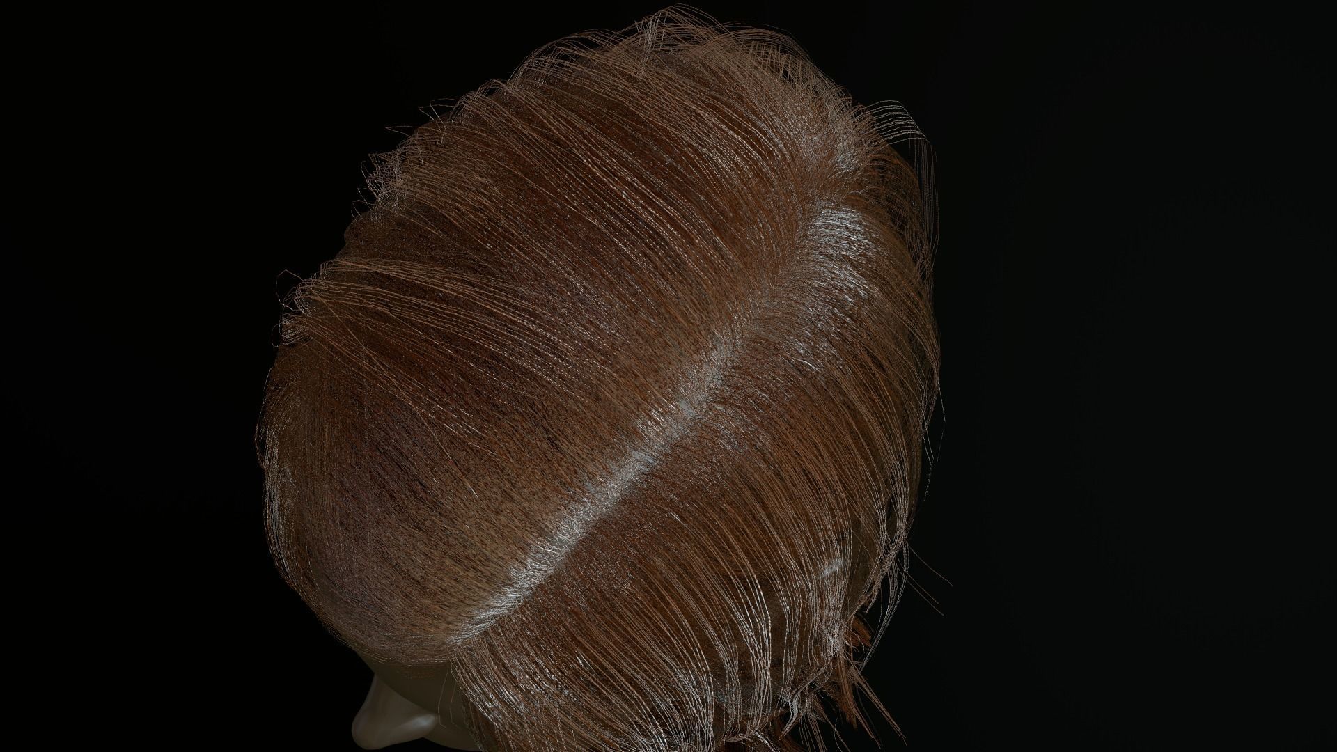 Hair Low-Poly Low-poly 3D model_22