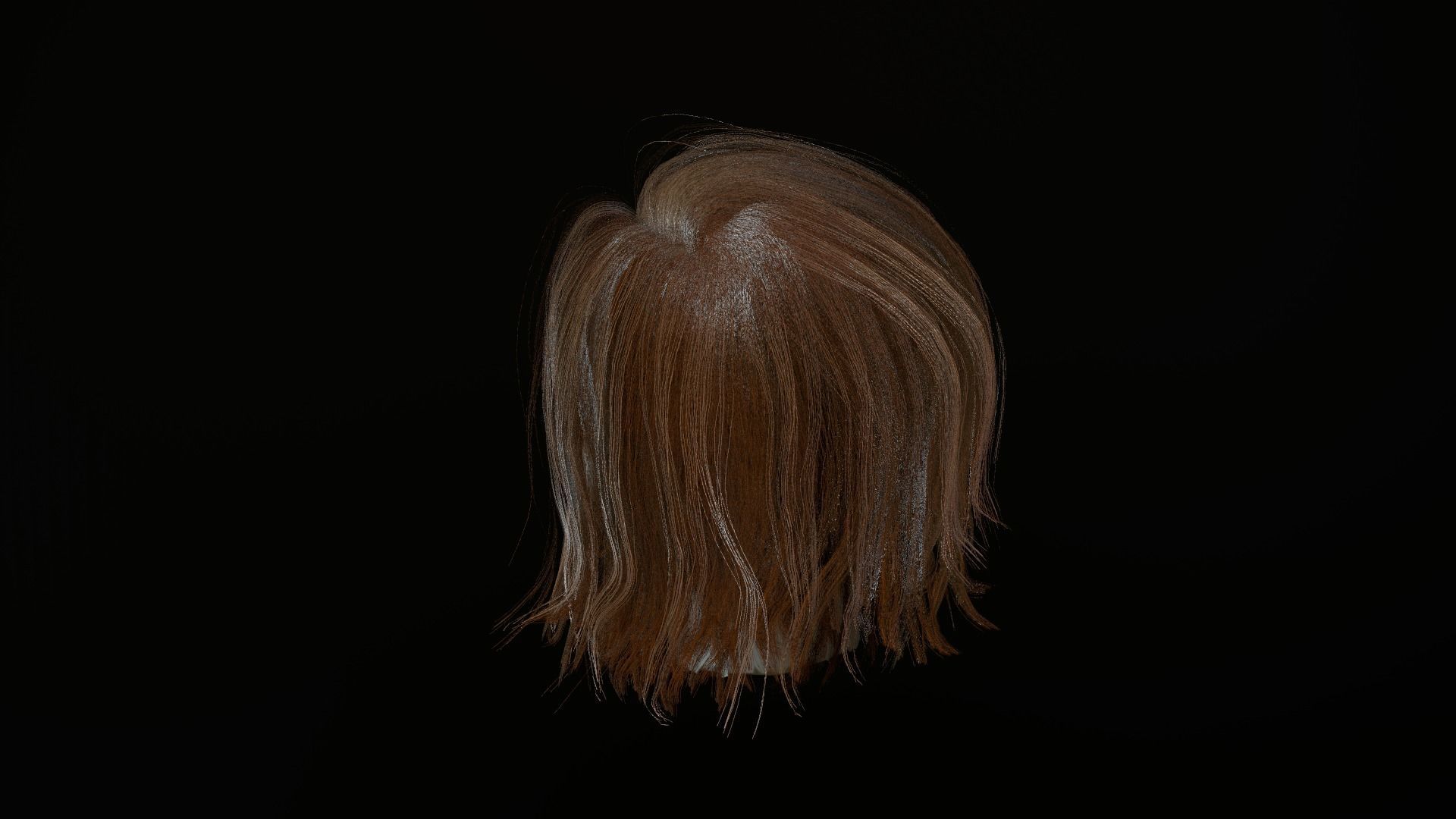 Hair Low-Poly Low-poly 3D model_20