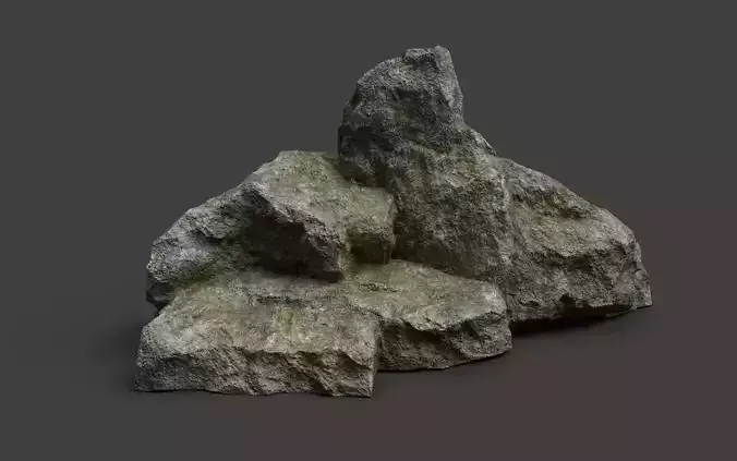 Rock 3-5 Low-poly 3D model
