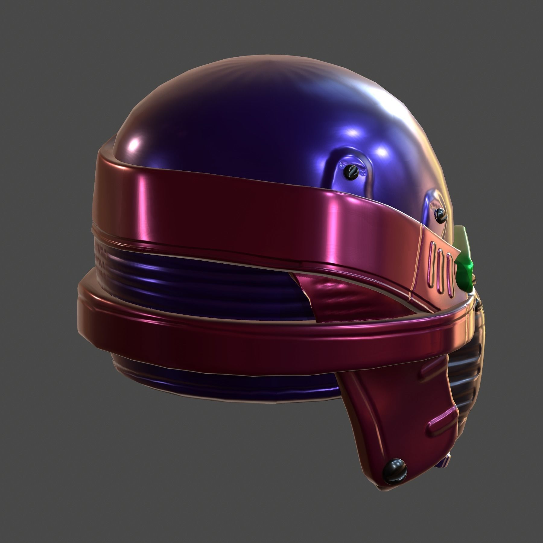 Helmet plastic mask protection Low-poly 3D model Low-poly 3D model_3