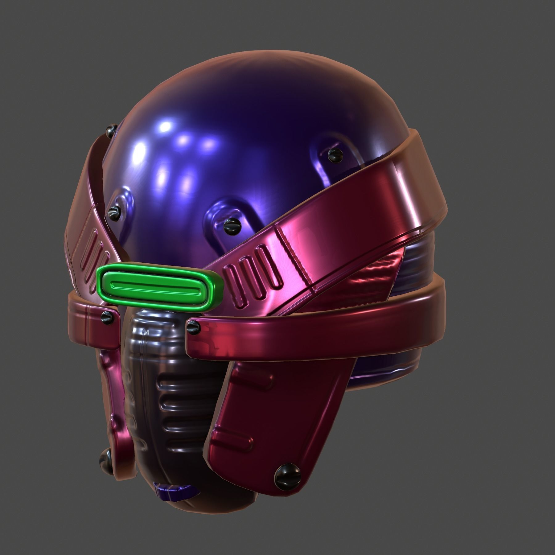 Helmet plastic mask protection Low-poly 3D model Low-poly 3D model_4