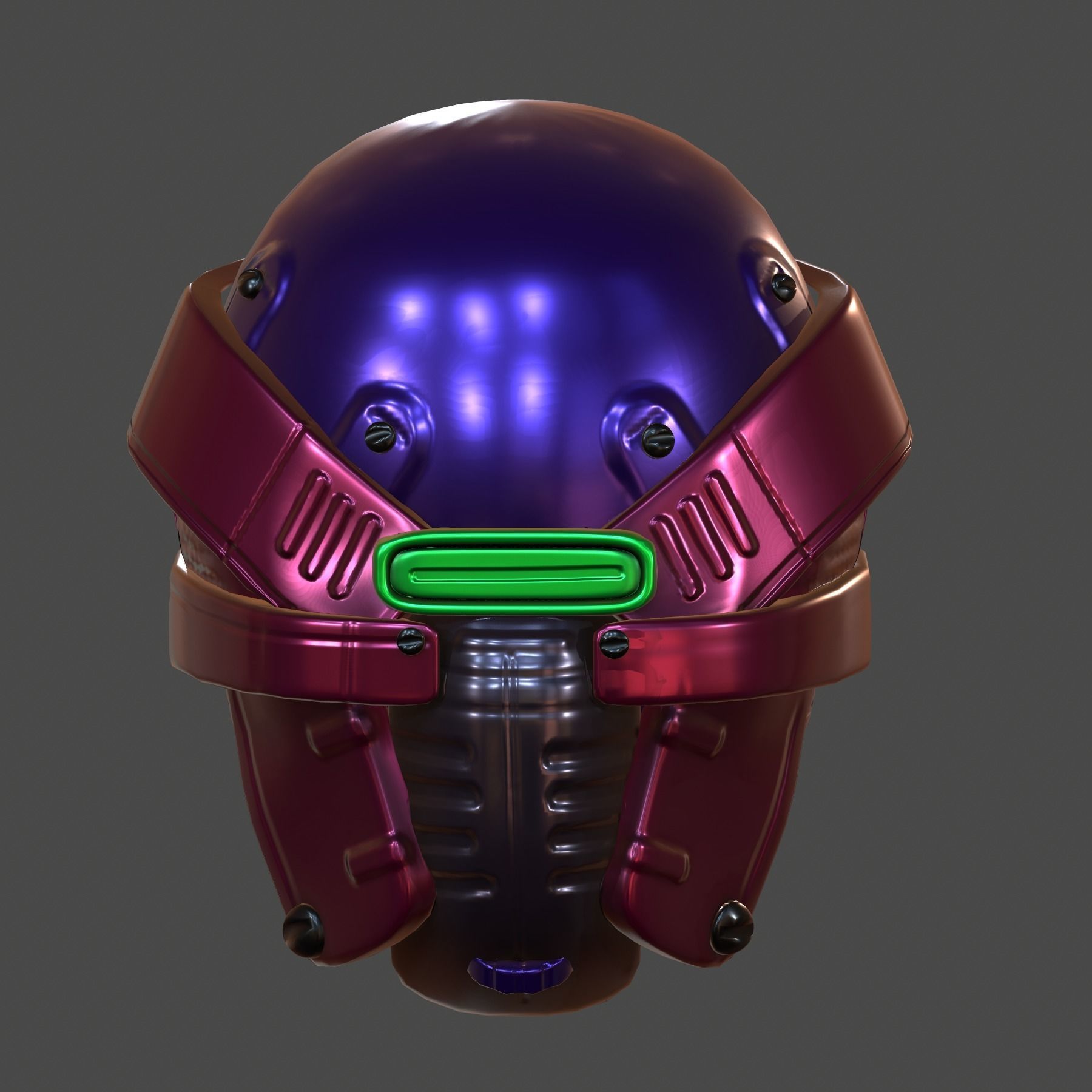 Helmet plastic mask protection Low-poly 3D model Low-poly 3D model_1