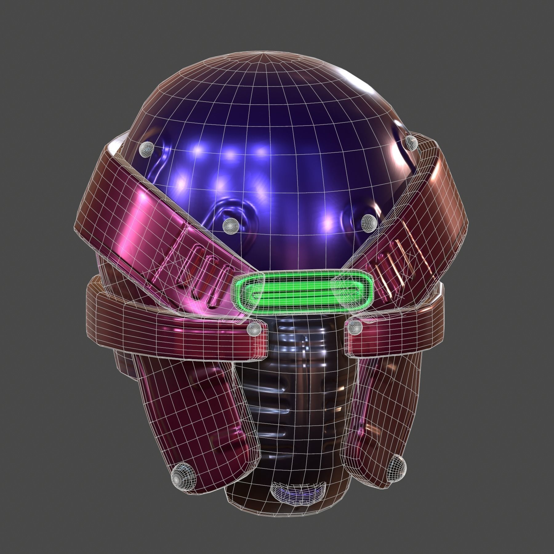 Helmet plastic mask protection Low-poly 3D model Low-poly 3D model_6