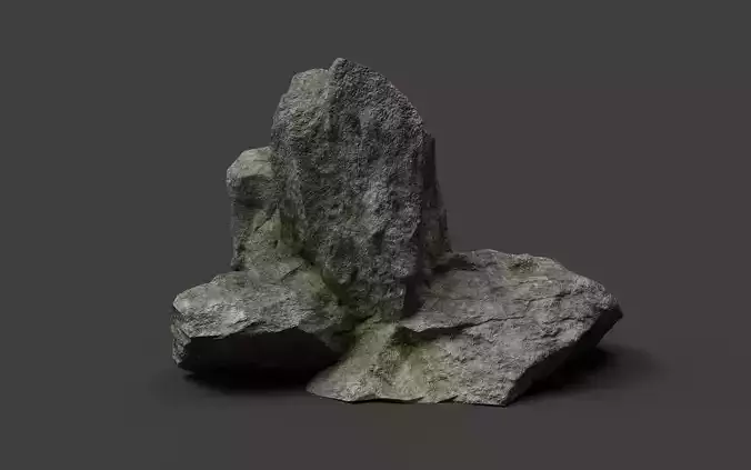 Rock 3-8 Low-poly 3D model