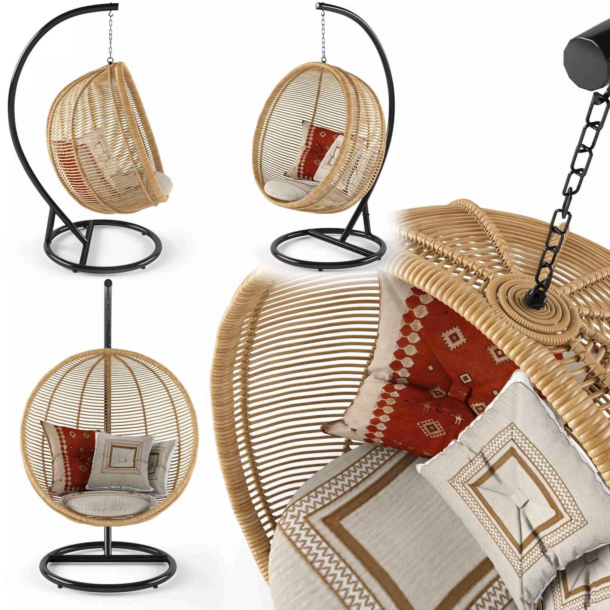Bosseda hanging chair 3D model