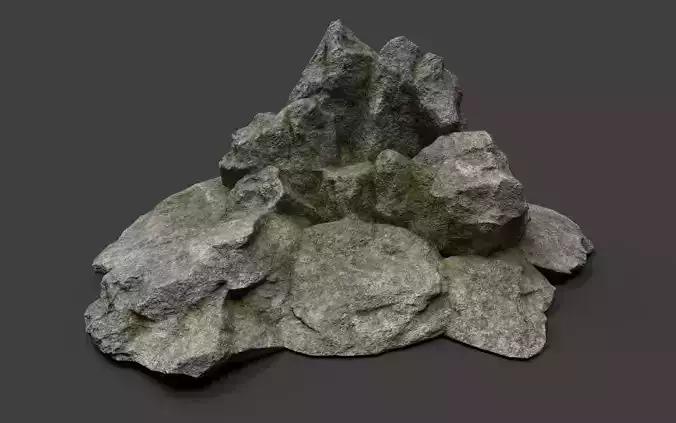 Rock 3-10 Low-poly 3D model
