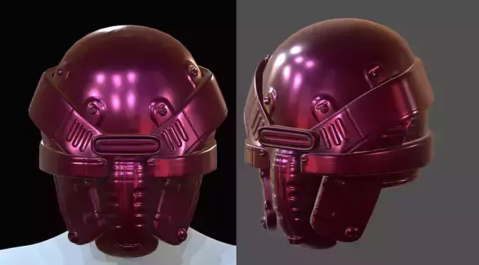 Helmet  pollution ball shaped Low-poly 3D model