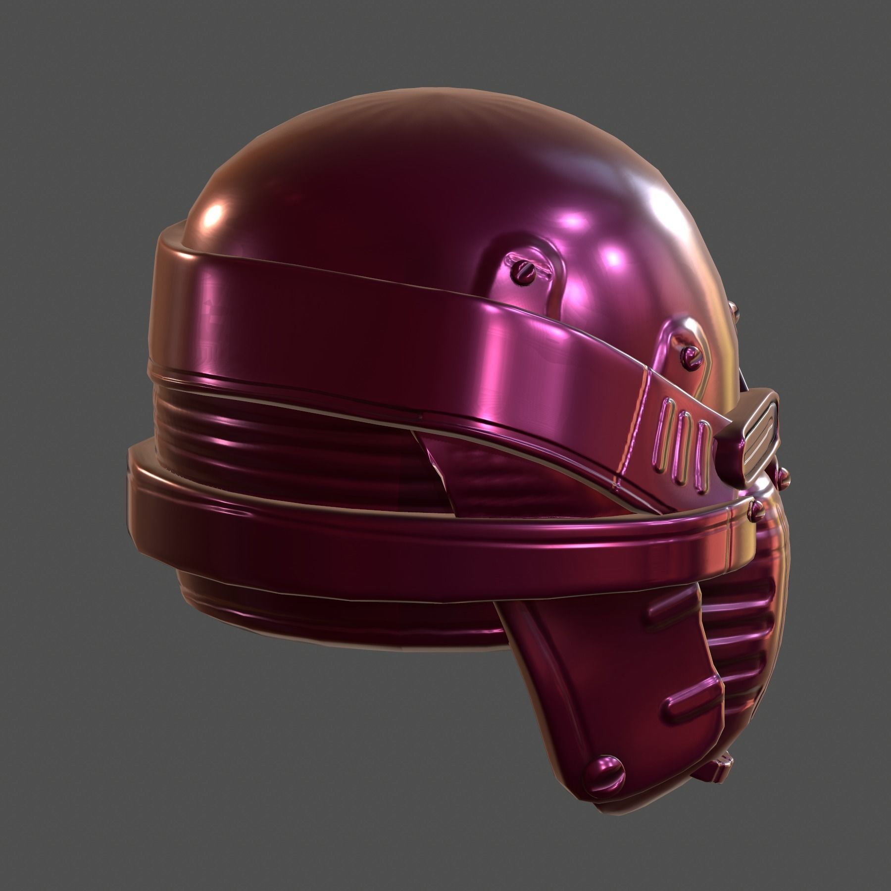 Helmet pollution ball shaped Low-poly 3D model Low-poly 3D model_4