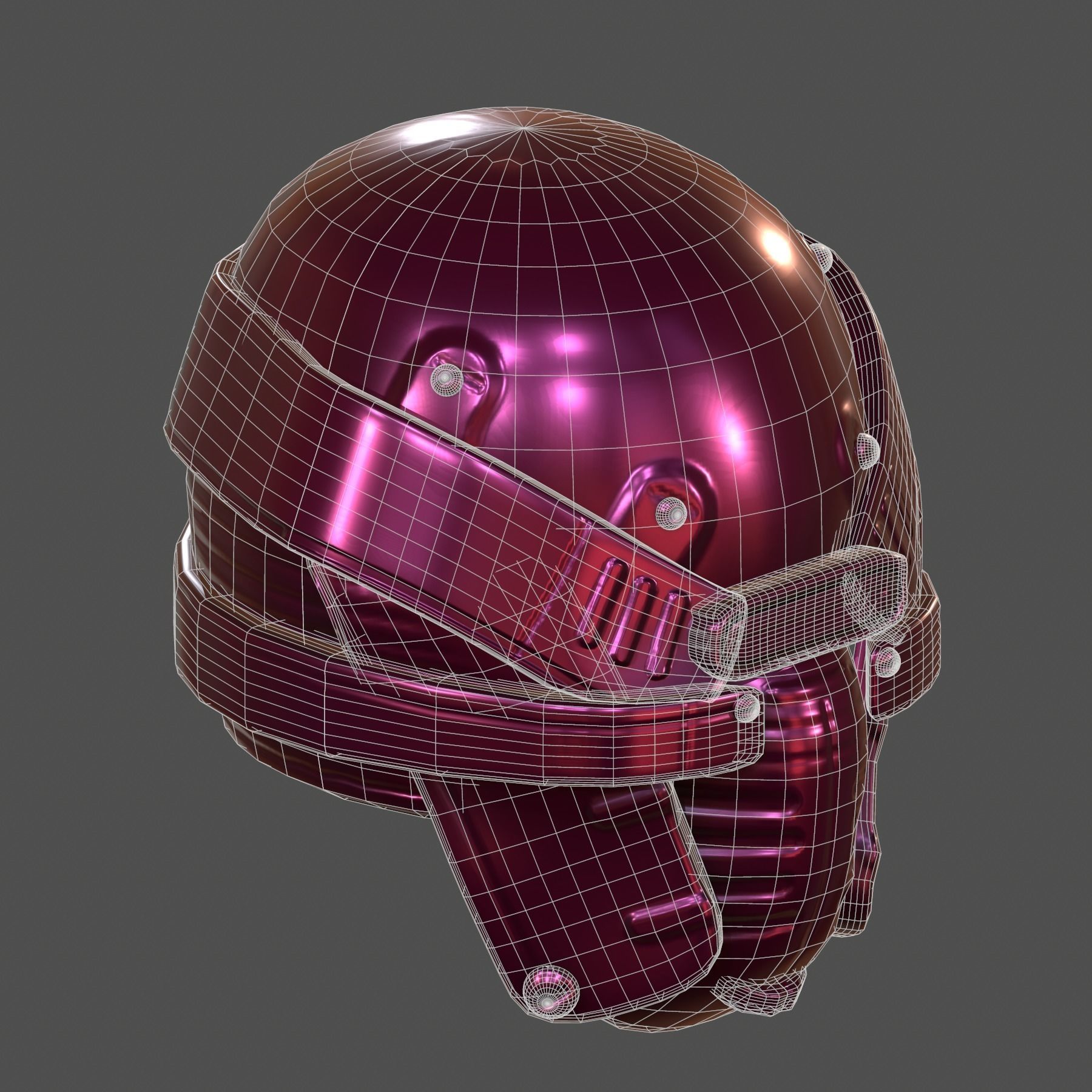 Helmet pollution ball shaped Low-poly 3D model Low-poly 3D model_8
